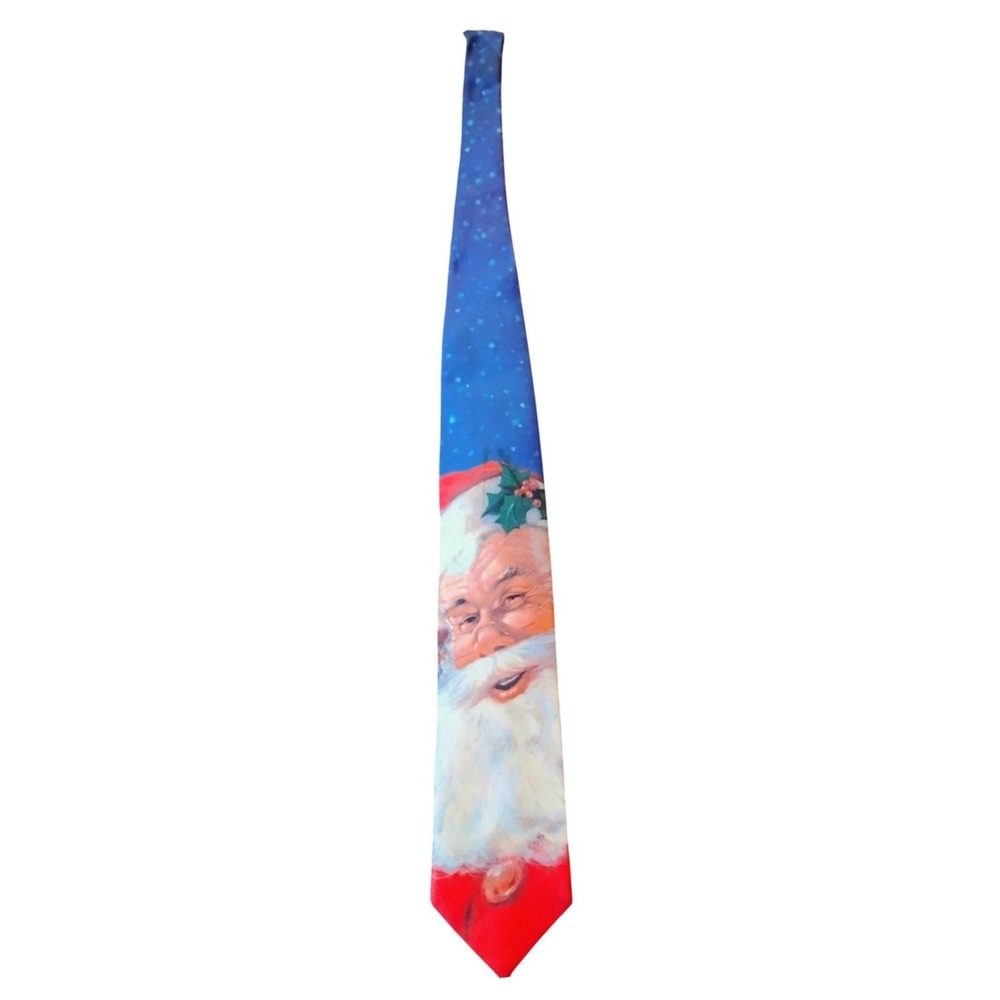 VTG 1994 Ralph Marlin "Big Santa"‎ Tie • Festive Christmas Holiday Necktie USA